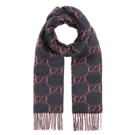 gucci wool alpaca scarf|silk Gucci scarf women.